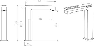 Смеситель для раковины Boheme Q 142-WCR.2 белый/хром